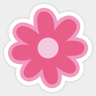 Rose Pink Flower Sticker